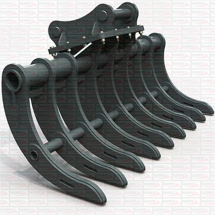 Excavator Forestry Root Rake