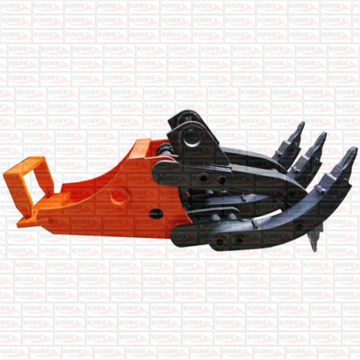 Mechanical Wood Loading Grapple For Excavator