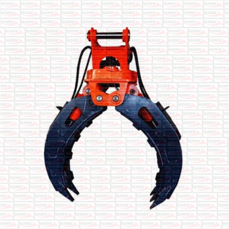 Rotating Hydraulic Steel Grapple For Digger