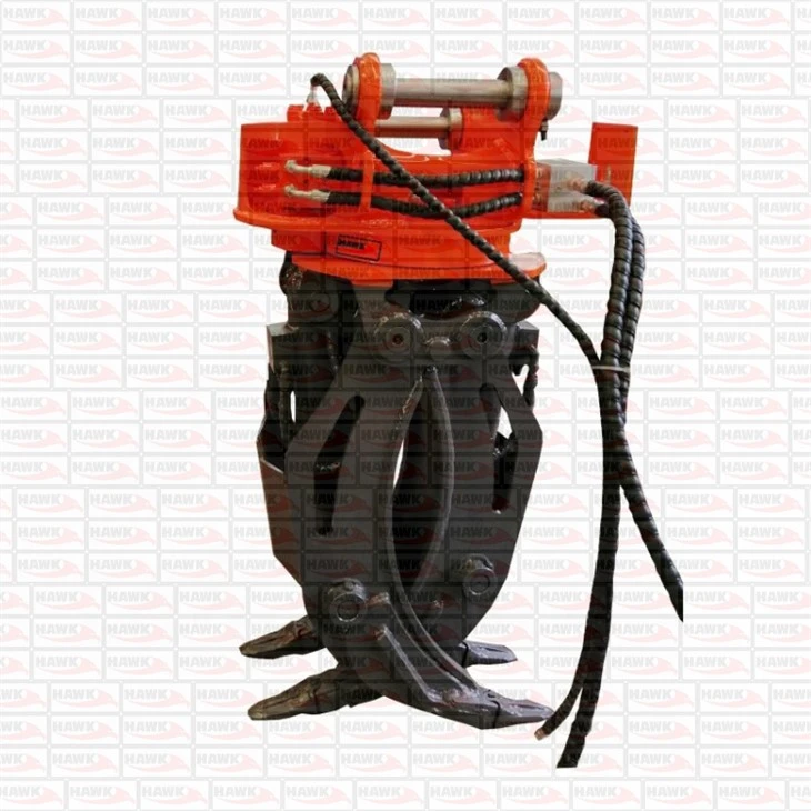 Rotating Hydraulic Steel Grapple For Digger