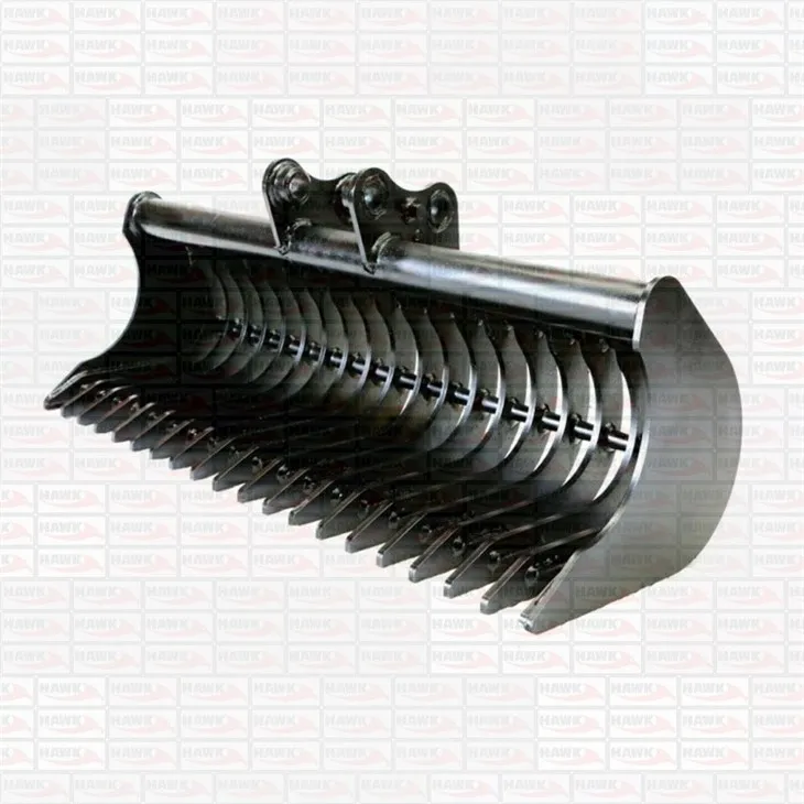 Mini Digger Rock Rake Bucket