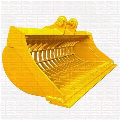 Zware graafmachine modderzeefbak