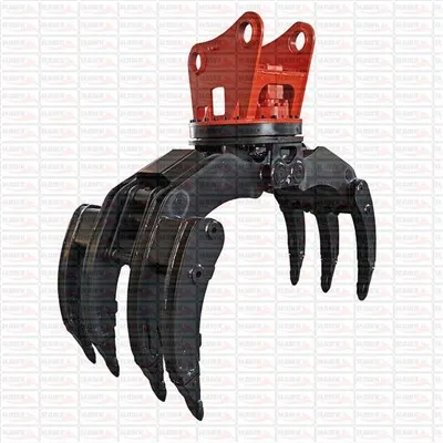 Gemonteerd graafmachinehulpstuk Hydraulische grijper